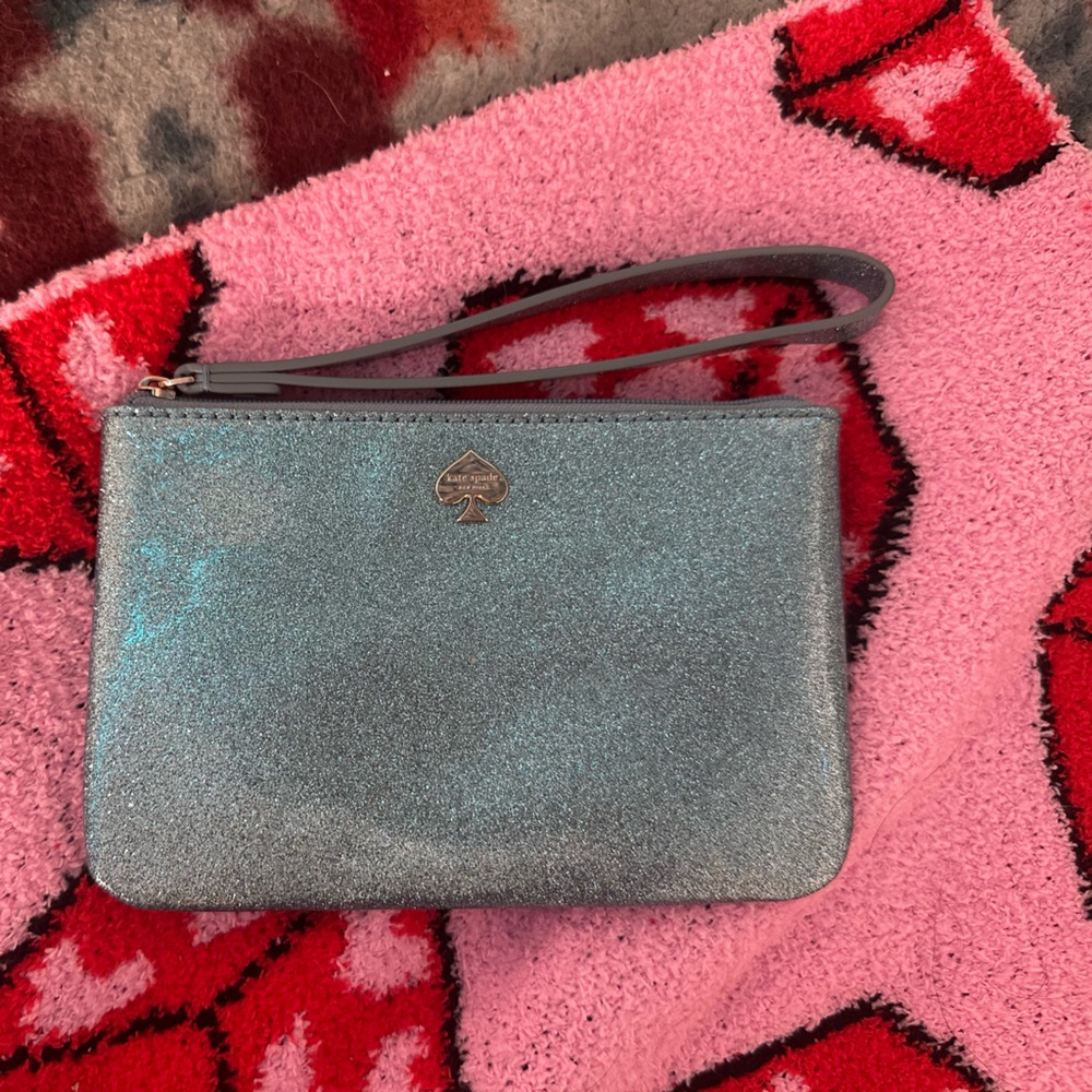 Light Blue Sparkly Kate Spade Wristlet